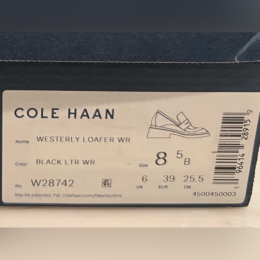 Cole Haan Black Leather Penny Loafers - Picture 9 of 10